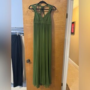 Vintage BCBGMaxAzria Olive Green Gown